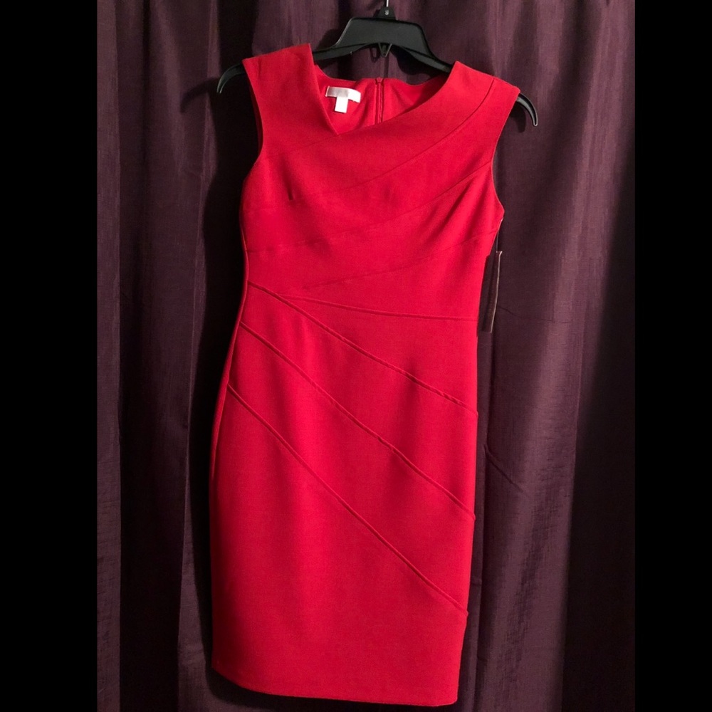RED LONDON TIMES DRESS